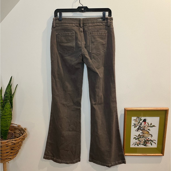 Level 99 Denim Flare Grey Distressed Mid Rise Jean Size 28 - Picture 2 of 7